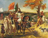 Делакруа (Delacroix) Эжен : Марокканский шейх навещает свой клан