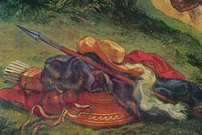 Делакруа (Delacroix) Эжен : Фреска. Борьба Иакова с ангелом. Деталь