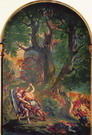 Делакруа (Delacroix) Эжен : Фреска. Борьба Иакова с ангелом. Церковь св. Сульпиция