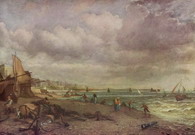 Делакруа (Delacroix) Эжен : Пляж и подвесной мост в Брайтоне