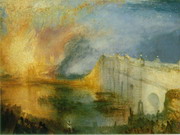 Тёрнер Джозеф: Пожар в здании палаты лордов и палаты общин 16 октября 1834 года