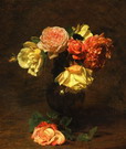 Латур (La Typ) (La Tour) Жорж де: Розовые и белые розы