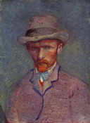 Ван Гог (van Gogh) Винсент : Автопортрет в серой шляпе