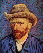 Ван Гог (van Gogh) Винсент : Автопортрет в фетровой шляпе