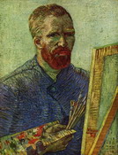 Ван Гог (van Gogh) Винсент : Автопортрет перед мольбертом