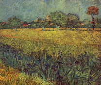 Ван Гог (van Gogh) Винсент : Вид на Арль с ирисами