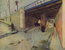 Ван Гог (van Gogh) Винсент : Железнодорожный мост через дорогу в Тараскон