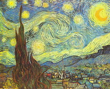 Ван Гог (van Gogh) Винсент : Звездная ночь