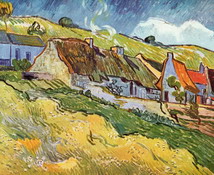 Ван Гог (van Gogh) Винсент : Крестьянсккие дома в Овере
