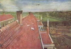 Ван Гог (van Gogh) Винсент : Крыши. Вид из ателье Ван Гога