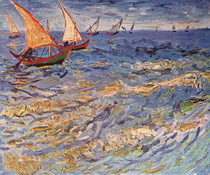 Ван Гог (van Gogh) Винсент : Море в Сент-Марье