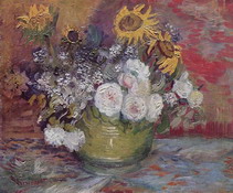 Ван Гог (van Gogh) Винсент : Натюрморт с розами