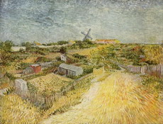 Ван Гог (van Gogh) Винсент : Огороды на Монмартре