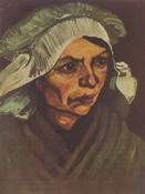 Ван Гог (van Gogh) Винсент : Портрет крестьянки в белом чепце