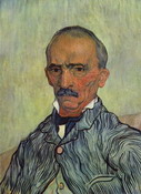 Ван Гог (van Gogh) Винсент : Портрет Трабю, старшего надзирателя лечебницы Сен-Дени