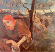 Гоген (Gauguin) Поль : Автопортрет. Христос в Гефсиманском саду