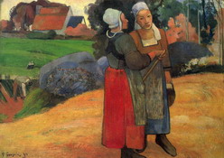 Гоген (Gauguin) Поль : Бретонские крестьянки