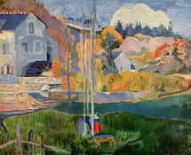 Гоген (Gauguin) Поль : Бретонский пейзаж 2