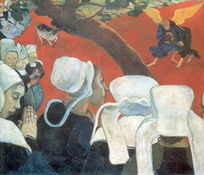 Гоген (Gauguin) Поль : Бретонский праздник. Видение после проповеди