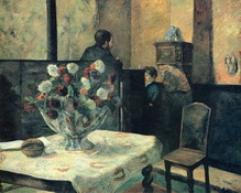 Гоген (Gauguin) Поль : Интерьер ателье художника на Рю Каркель