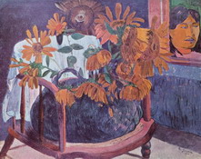 Гоген (Gauguin) Поль : Натюрморт с подсолнухами