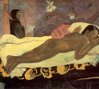 Гоген (Gauguin) Поль : Пробуждение.Техура, таитянская жена Гогена
