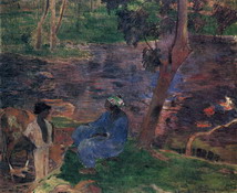 Гоген (Gauguin) Поль : Разговор у протоки