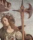 Боттичелли (Botticelli) Сандро (наст. Алессандро Ф: Минерва и кентавр. Деталь. Минерва