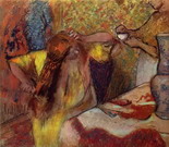 Дега (Degas) Эдгар : Женщины за туалетом