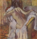 Дега (Degas) Эдгар : После ванны. Женщина, вытирающая волосы