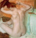Дега (Degas) Эдгар : Причесывающаяся женщина