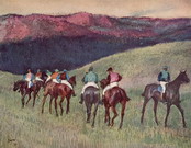 Дега (Degas) Эдгар : Проездка скаковых лошадей