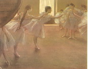 Дега (Degas) Эдгар : Танцовщицы на репетиции