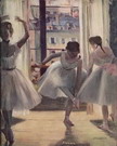 Дега (Degas) Эдгар : Три танцовщицы в репетиционном зале
