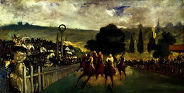 Мане (Manet) Эдуар: Скачки в Лоншане