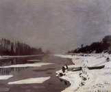Моне (Monet) Клод: Ледоход на Сене близ Буживаля