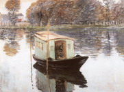 Моне (Monet) Клод: Лодка-ателье