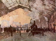 Моне (Monet) Клод: Париж. Вокзал Сен-Лазар. Вариант