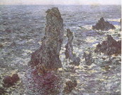 Моне (Monet) Клод: Скалы в Бель-Иль