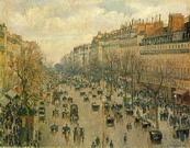 Моне (Monet) Клод: Бульвар Монмартр после полудня