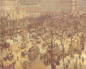Моне (Monet) Клод: Итальянский бульвар. Утро