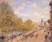 Моне (Monet) Клод: Набережная Малаке в солнечную погоду