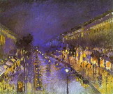 Моне (Monet) Клод: Монмартр ночью