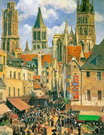 Моне (Monet) Клод: Старый рынок в Руане