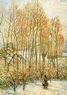Моне (Monet) Клод: Утренний солнечный свет на снегу