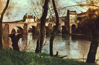 Коро (Corot) Жан Батист Камиль : Мост в Нанте