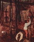 Брейгель (Breughel, Brueghel или Bruegel) Питер, С: Серия Месяцы. Сумеречный день. Февраль или март Фрагмент 3