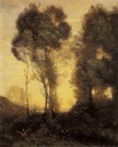 Коро (Corot) Жан Батист Камиль : Вечерний пейзаж