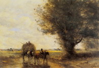 Коро (Corot) Жан Батист Камиль : Воз сена