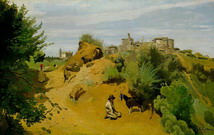 Коро (Corot) Жан Батист Камиль : Стадо овец у Гензано